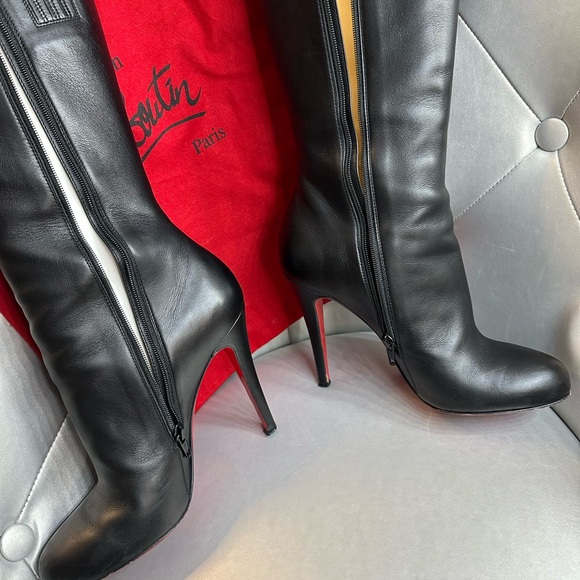 Christian Louboutin Babel 100 Calf Carezza Knee High Leather boots - Picture 8 of 16